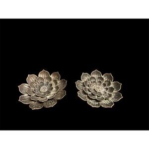 Lot Of 2 Lotus Incense Stick Burner Holder Meditation Mind Calm Buddhism Buddha